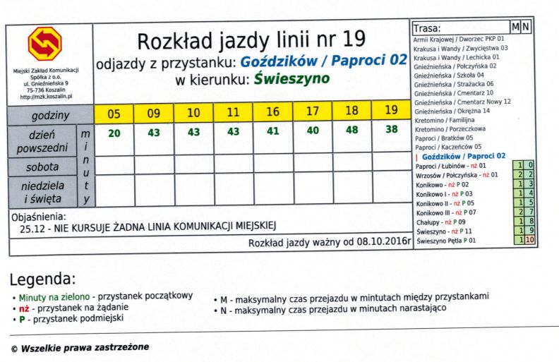 rozkład jazdy